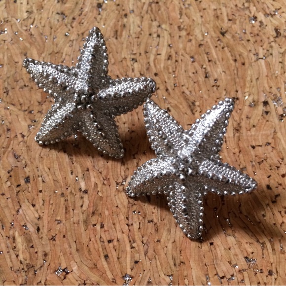 Vintage Silver Tone Starfish Brooch and Earrings Set - Picture 4 of 5